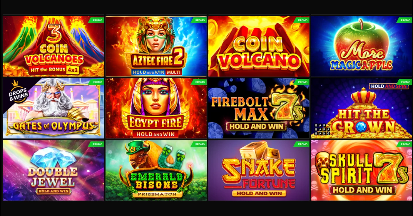 عرض لمجموعة ضخمة من الألعاب المثيرة، المتاحة فقط على WinWin